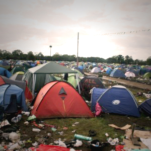 festival aftermath left tents